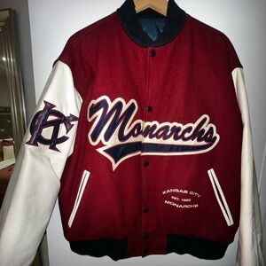 Monarchs Red and White Varsity Jacket